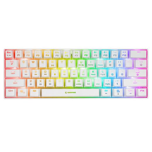 Rampage Kb-Rx63 B-Atom Beyaz Bluetooth Rgb Backlight Red Swıtch Mekanik Q 63 Tuşlu Oyuncu Klavyesi(900.40.40.0090)