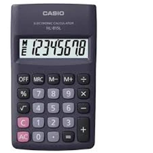 Casio Hl-815L-Bk 8 Hane Siyah Hesap Makinesi(950.10.10.0054)