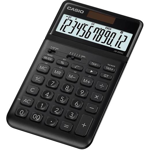 Casio Jw-200Sc-Bk 12 Hane Siyah Masa Üstü Hesap Makinesi(950.10.10.0069)