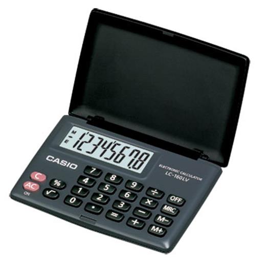 Casio Lc-160Lv-Bk 8 Hane Siyah Cep Tipi Hesap Makinesi(950.10.10.0076)
