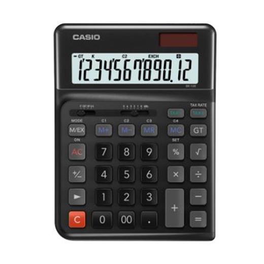 Casio De-12E-Bk Siyah 12 Hane Masa Üstü Ergonomik Tuşlu Hesap Makinesi(950.10.10.0167)