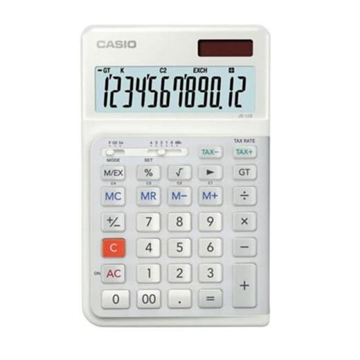 Casio Je-12E-We Beyaz 12 Hane Masa Üstü Ergonomik Tuşlu Hesap Makinesi(950.10.10.0170)