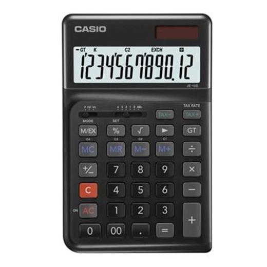 Casio Je-12E-Bk Siyah 12 Hane Masa Üstü Ergonomik Tuşlu Hesap Makinesi(950.10.10.0171)