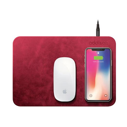 Addison Wmp-15 28,5X19,5X0,5Cm Kırmızı Kablosuz Şarj+Mouse Pad(950.15.10.0087)