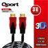 Qport Q-Hdmı3 To Hdmı3 1.4 3D 3M Altın Uçlu Kablo