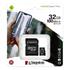 Kingston Sdcs2-32Gb 32Gb Micsdhc Canvas Select Plus 100R A1 C10 Card + Adp Hafıza Kartı(110.30.10.0001)