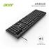 Acer Oak-0A0  Siyah Kablolu Sessiz Tuşlu  Klavye (Caps Lock) (Kablo Uzunluğu 1.50Cm) Caps Lock(300.10.30.0069)