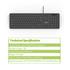 Acer Oak920 Q Usb Siyah 1.8Mt  Kablolu Klavye-Tek Tuş Hesap Makinalı (Sessiz Tuş) (300.10.30.0088)